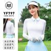 Polo de Manga Larga de Seda de Hielo para Mujer para Golf 2025 Ropa de Primavera y Verano Camiseta de Tenis para Mujer Top Falda Traje