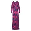 Vestido jacquard tejido abstracto chic transfronterizo estilo ins europeo y americano para mujer, otoño e invierno, cuello redondo, manga larga, falda larga