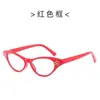 Gafas de Comercio Electrónico Transfronterizo 2027 para Mujer, Gafas Retro Coreanas para Hombre, Gafas Decorativas Planas Ojo de Gato (con Pedrería de Flor de Ciruelo)
