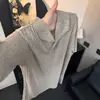Camisa Polo de Punto a Rayas de Manga Corta para Hombre Verano Sensación de Hielo Estilo Old Money Camiseta con Cuello Americano Retro Americano Secado Rápido Manga Media