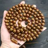 Pulsera de Madera de Seis Vías de Grano Completo, Cuentas de Madera Budista Matadragones, Material de Madera Añeja Premium, Estilo Unisex, Cuentas de Oración de Madera de Nueve Vías de la Montaña Wutai