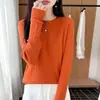 Suéter de Tricô Andy de Veludo com Gola Redonda e Padrão de Trança, Cor Sólida, Camisa Base Pulôver Quente para Mulheres - Nova Coleção Outono/Inverno 2025