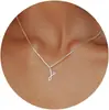 Nuevo Collar de Acero Inoxidable 2024 para Mujer con 26 Colgantes de Letras Inglesas, Joyería de Cuello Simple y Personalizada
