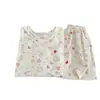 Venda Direta de Fábrica - Pijama de Verão Feminino, Estilo Coreano, Estampa de Desenho Doce e Fofa, Gola Redonda, Algodão Nuvem, Tendência Estilo Ins Item Quente