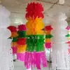 Lanterna de Papel Três Peças Colorida Papel Copiadora Lanterna de Papel Branca Ecológica Lanterna de Papel Festival Qingming Pingente Flutuante Branco para Assuntos Funerários