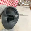 Brincos de Aço Titânio 316L, Requintados e Modernos, Tarraxas de Brinco de Floco de Neve de Natal em Quatro Cores, Brincos com Design Doce e Cool para Mulheres