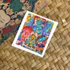 Thangka Xizang Nepal Puro Pintado à Mão de Ksitigarbha 4*5 Núcleo do Cartão