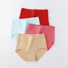 Ropa interior de algodón para mujer de cintura alta, color liso clásico, transpirable, cómoda, algodón puro, entrepierna antibacteriana, bragas moldeadoras de abdomen y elevadoras de glúteos