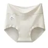 Ropa interior de algodón puro para mujer, algodón de color natural grado A, antibacteriana 10A, de tiro alto, con fuelle extendido, bragas de corte triangular