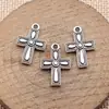 21X14Mm 1.6g Color Plata Antigua Accesorios DIY de Venta Caliente Europeos y Americanos Colgante de Cruz