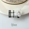 Tecido Xadrez Floral Clássico Jk com Acessórios de Laço Bordado DIY para Bolsa Sapato Flor Chapéu Acessórios de Roupa