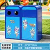 Lixeira de desenho animado para exterior, lixeira de separação de resíduos de aço inoxidável para exterior, lixeira criativa para creches, escolas e parques infantis