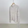 ¡Tiene un aura natural en la parte superior del cuerpo! ¡Línea directa y material! Suéter de punto trenzado retro tridimensional H092507
