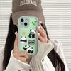 Escalera de ojos adecuada para iphone15promax Apple linda familia panda 3d silicona cuero funda blanda