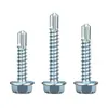 Tornillos Autorroscantes de Hexágono Exterior Zincados en Azul y Blanco M4.2 M4.8 Tornillos Autorroscantes de Hexágono Exterior