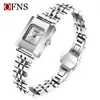Reloj de Mujer Ofns Amazon Impermeable Lujo Ligero Cuadrado Pequeño Reloj de Cuarzo Casual de Negocios para Mujer Artículo Popular Transfronterizo