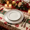 Platos de plástico para cargador de comercio exterior, Navidad europea y americana, festivos, bodas, banquetes, fiestas, platos decorativos al por mayor