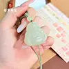 Colgante de Buda Maitreya Verde Jade Afgano Natural y Blanco, Nueva Figura de Buda Rosa de Doble Cara Estilo Chino, Adorno Rico en Aceite y Delicado