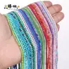 Cuentas redondas pequeñas de 2/3 mm, cristal natural, ágata, turquesa, para pulsera, collar DIY, venta al por mayor, cuentas sueltas, accesorios de joyería