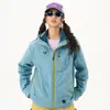 Chaqueta de Exterior Kongshan Yu para Mujer, Chaqueta de Senderismo 3 en 1 de Capa Dura Cortavientos Impermeable, Chaqueta de Montañismo con Capucha para Hombre