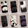 Funda para Teléfono Panda Manzana 17 Pro Max 16 Nuevo 15 Linda 14 Pareja 11 Silicona Cobertura Total Anti-Caídas Cubierta Protectora