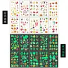 Pegatinas de Tatuaje de Pascua que Brillan en la Oscuridad para Niños, Pegatinas Temporales de Brazo y Cara de Dibujos Animados para Fiesta Festiva, Carnaval, Transfronterizo, Nuevo Producto