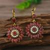 Pendientes Largos Bohemios Cuidadosamente Seleccionados para Mujer, Pendientes de Borla Acrílica Coloridos Retro, Estilo Étnico de Yunnan, Versátiles