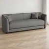 Em estoque: Sofá de couro em formato de pata de gato, simples e estiloso, adequado para salões de beleza, acomoda duas ou três pessoas, fácil de mover e ideal para apartamentos pequenos ou imóveis alugados.