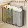 Prateleira para porta de armário de cozinha, caixa organizadora para dentro da porta do armário, porta-filme plástico de parede, cesto de pendurar lateral para geladeira - um gadget útil