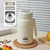 Copo Térmico de Grande Capacidade 1000ml, Copo de Água de Aço Inoxidável para Estudantes, Aparência Sofisticada, Copo Portátil com Alça para Meninos e Meninas