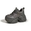 Zapatillas Rojas Estilo Papá para Mujer 2026 Otoño e Invierno Nuevo Estilo Zapatos Casuales para Mujeres Bajitas Versátiles con Pedrería Suela Gruesa que Aumenta la Altura Zapatos de Mujer