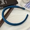 Diadema de esponja con borde fino de satén retro de alta gama, tocado de celebridad de Internet 2024, nueva diadema con horquilla de temperamento de color puro