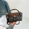 Otoño Invierno Estampado de Leopardo Vintage 2026 Moda Casual Versátil para Mujer Bolso Pequeño Cuadrado de Hombro Cruzado Simple de Mano