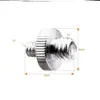 Adaptador Bidireccional de Doble Rosca Base de Cabezal de Trípode Tornillo Adaptador de Montaje de Cámara de 1/4 a 3/8