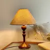 Lámpara de Mesa Retro de Madera Estilo Antiguo Lámpara de Ambiente Romántico Francés para Dormitorio Americano Lámpara de Noche China de Gama Alta Nueva Celebridad de Internet