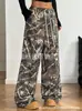 Venta Directa Americana en el Extranjero Verano 2025 Nuevos Pantalones Casuales Rectos Camuflados Street Sueltos Versátiles de Pierna Ancha