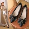 Mocasines Planos de Punta Fina Primavera Nuevos Zapatos Elegantes de Mujer con Lazo Versátiles con Faldas Zapatos Planos de Hada