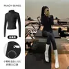 Nova Jaqueta de Yoga de Veludo Pilates Top Justo com Zíper Fitness Corrida Esportes Gola Alta Jaqueta Manga Longa