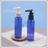 Botella con bomba azul 100ml, botella con bomba de loción negra, botella de gel de ducha, botella de pico de pato 100ML, botella con dispensador de tónico