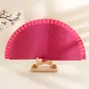 Abanico de Madera Maciza Liso Español Estilo Minimalista Abanico Plegable Accesorios Europeo y Americano Clásico Color Sólido Mate Abanico Plegable Venta al por Mayor
