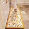 Alfombrilla de Piso de Tierra de Diatomeas Estilo Americano de Gama Alta Retro para Cocina, Alfombrilla Antideslizante Absorbente de Agua de Secado Rápido para el Hogar, Alfombra Resistente al Desgaste y a la Suciedad