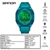 Reloj Sanda de Cuenta Regresiva Luminoso para Deportes al Aire Libre, Resistente al Agua, para Jóvenes, Pantalla Única, Reloj Digital con Esfera Grande Simple