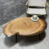 Mesa de Centro de Madeira de Cânfora Wabi-sabi Madeira Original Estilo Simples Mesa para Varanda Janela Saliente Mesa de Chá Tatami Japonês Pequena Mesa de Chá para B&B