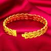 Pulseira de fivela de moda feminina em ouro de areia do Vietnã espiga de trigo Pulseira de fivela aberta em anel feminino espiga de trigo