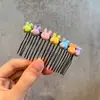 Peine Infantil de Macaron para Niñas, Pinza para el Cabello de Dibujos Animados de Verano, Herramienta de Peinado, Pasador, Accesorio para el Cabello de Niña