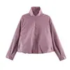 Chaqueta de Manga Larga de Color Sólido de Verano Transfronteriza Europea y Americana con Cuello Alto Ropa de Abrigo Cuello Alto Estilo Nuevo para Mujer
