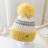 Gorro para Bebé Otoño e Invierno Cálido Engrosado Tejido Gorro de Punto para Bebés Niños y Niñas Viaje Cortavientos Meses Pequeños Gorro de Lana
