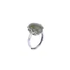 Yuebao Joyería Jade Hetian Natural Plata Pura 990 Jade Verde Huevo de Fénix Sentido del Diseño Estilo Nacional Anillo de Nicho Venta al por Mayor