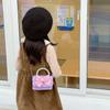 Bolso de hombro de princesa dulce, estilo occidental, con perlas, para niños, bandolera de mano, mini bolso de cadena con lazo para niños 2025