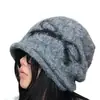Gorro de Punto de Invierno Vintage 2024 para Mujer, Versátil, Cálido, Protección para los Oídos, Circunferencia de Cabeza Grande, Adelgazante de Rostro, Corte Holgado, Estilo Americano